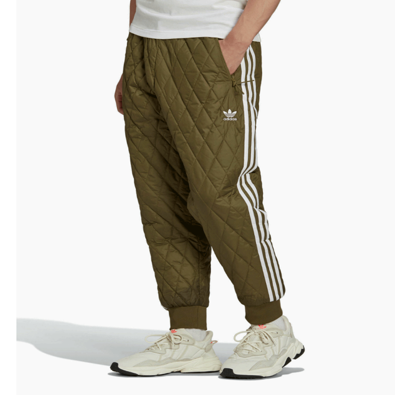 ADIDAS QUILTED TRACK PANT OLIVE H11431