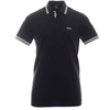 Boss Paddy Tipped Polo Shirt Natural  Dark Blue 50469055-402