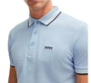 Boss Paddy Tipped Polo Shirt Natural Light Blue 50469055-527