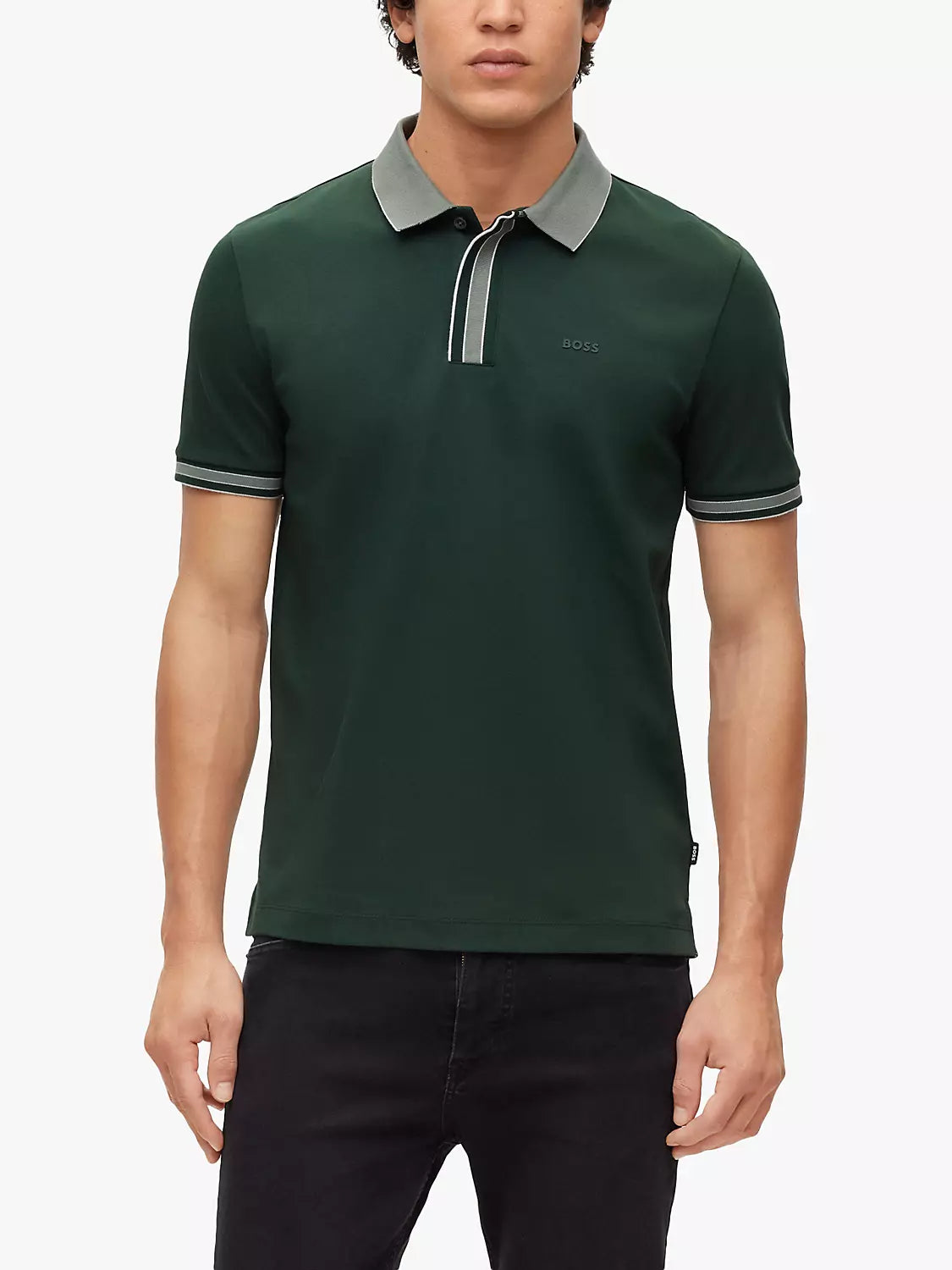 Dark green hugo boss polo 2025