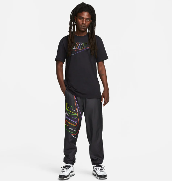 NIKE MULTI COL SWOOSH LOGO OUT TEE BLACK DZ2871 010 Benson66