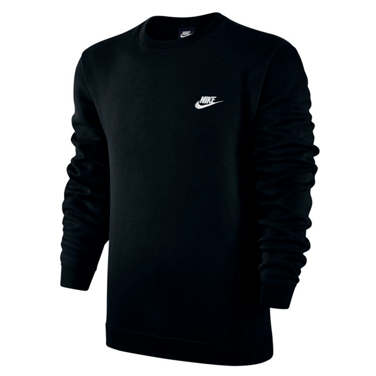 NIKE CLUB FLEECE CREW BLACK 804340-010