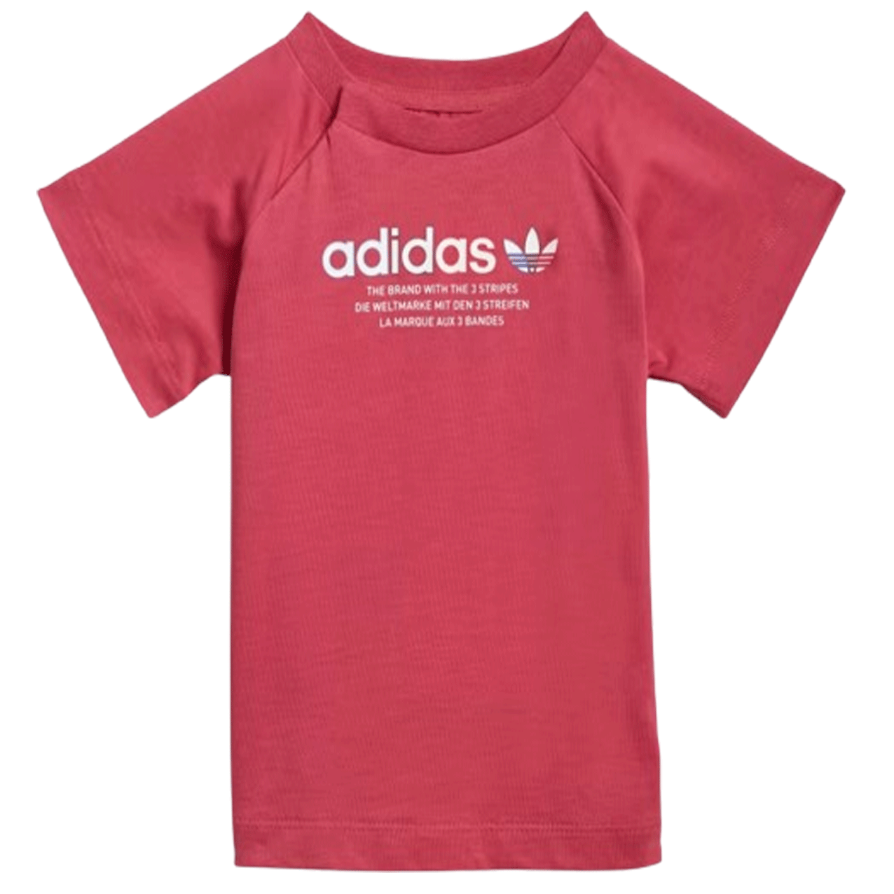 Pink adidas trefoil shirt deals