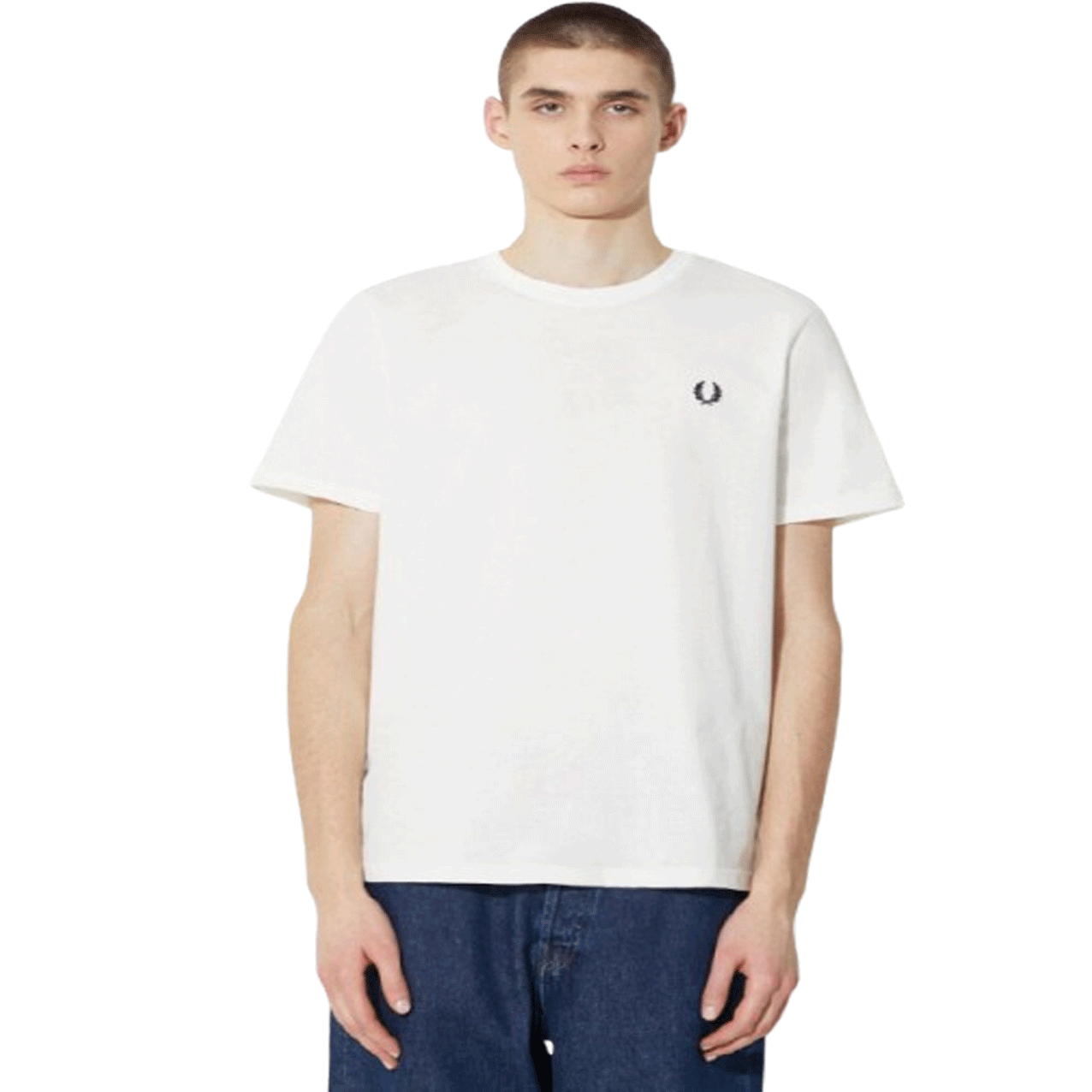 FRED PERRY CREW TEE WHITE M1600-129