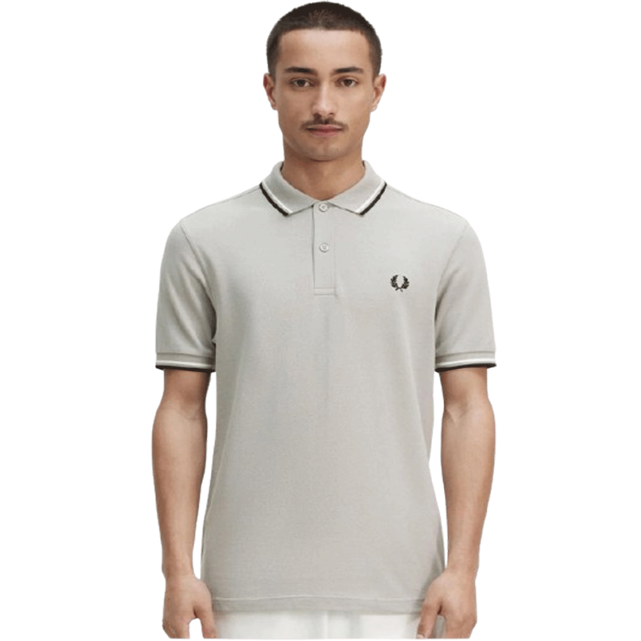 FRED PERRY TWIN TIPPED POLO LIMESTONE M3600 T54