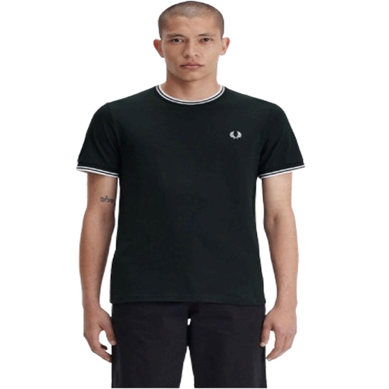 Fred Perry TWIN TIPPED TEE NIGHT GREEN M1588-T50