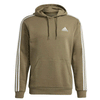 ADIDAS 3 STRIPE FLEECE OH HOODIE GREEN H12176