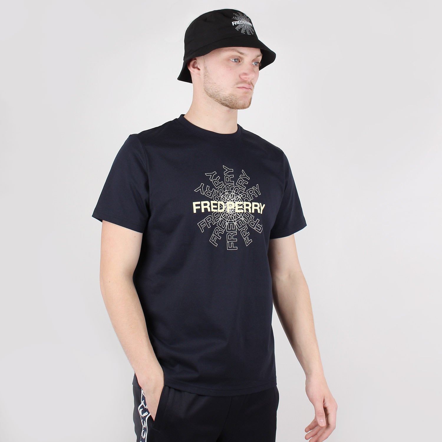Fred Perry Navy Graphic Logo T-Shirt