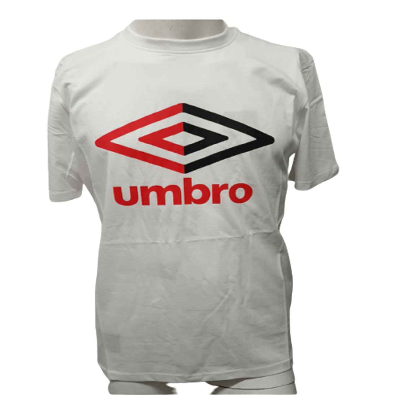 UMBRO LARGE LOGO TEE WHITE/RED/BLK  UMTM0032