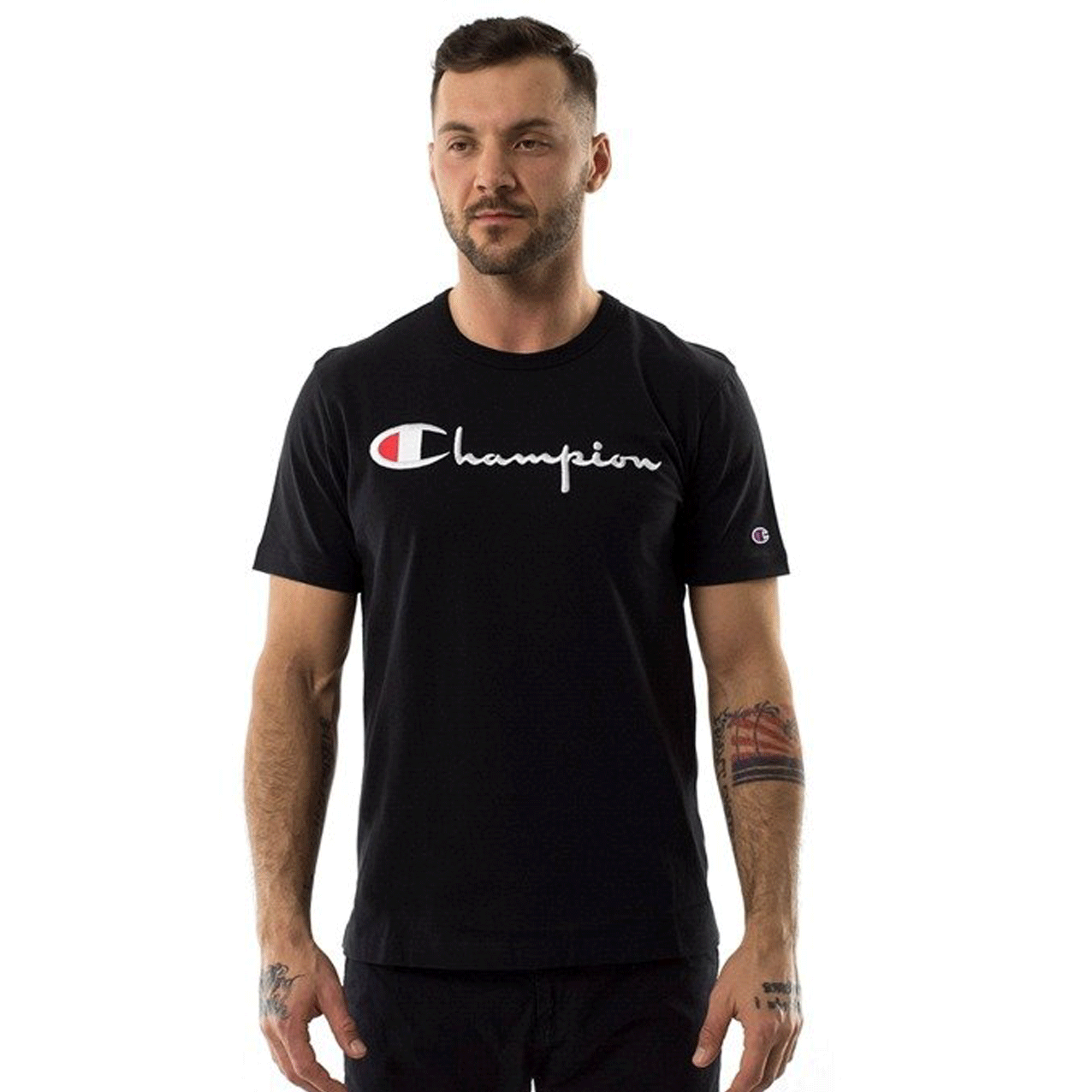 Champion  t-shirt  Europe crewneck small logo   210972-F19-KK001 freeshipping - Benson66