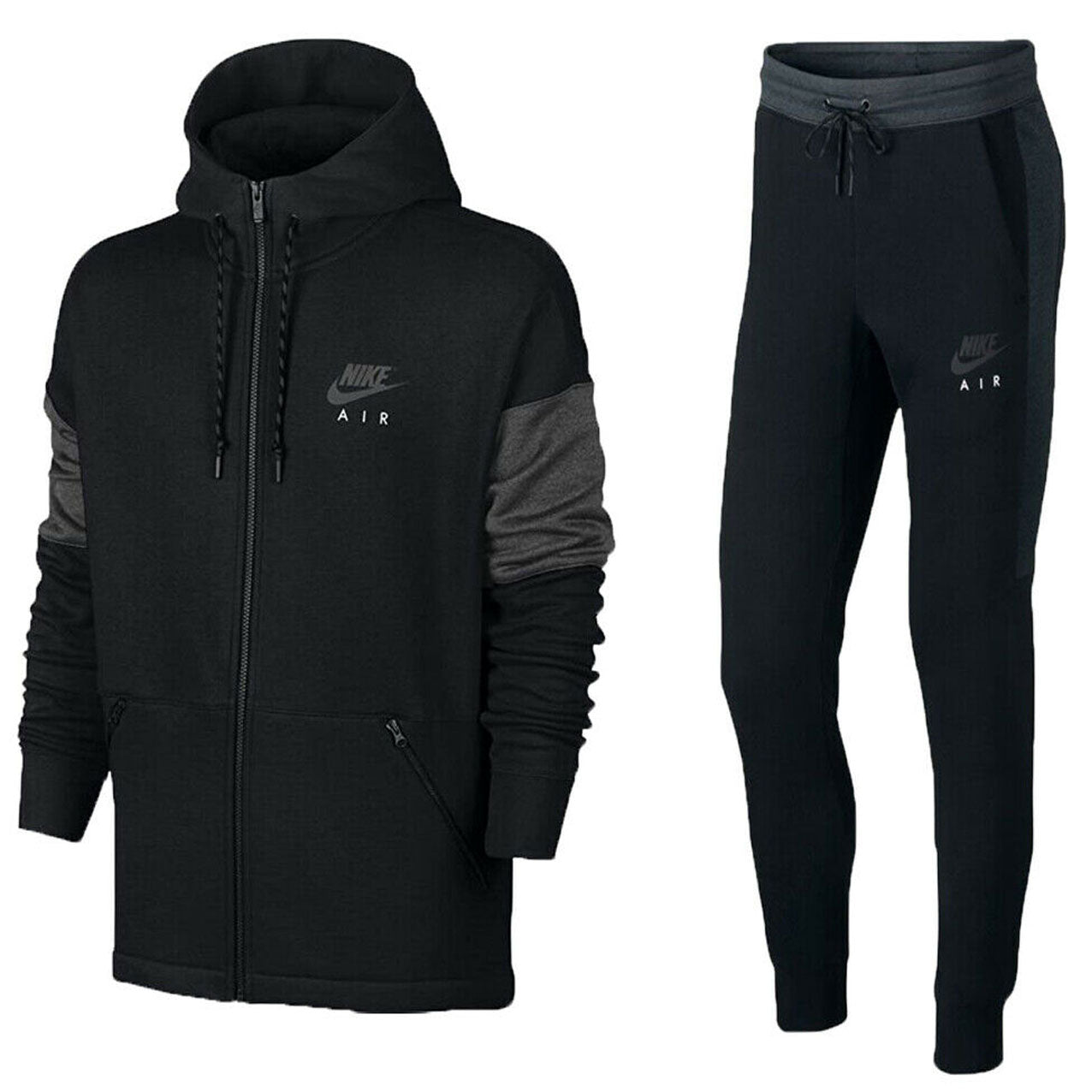 Nike Mens Fleece Tracksuit Bottom Air Full Zip Hoodie  861612-010 freeshipping - Benson66