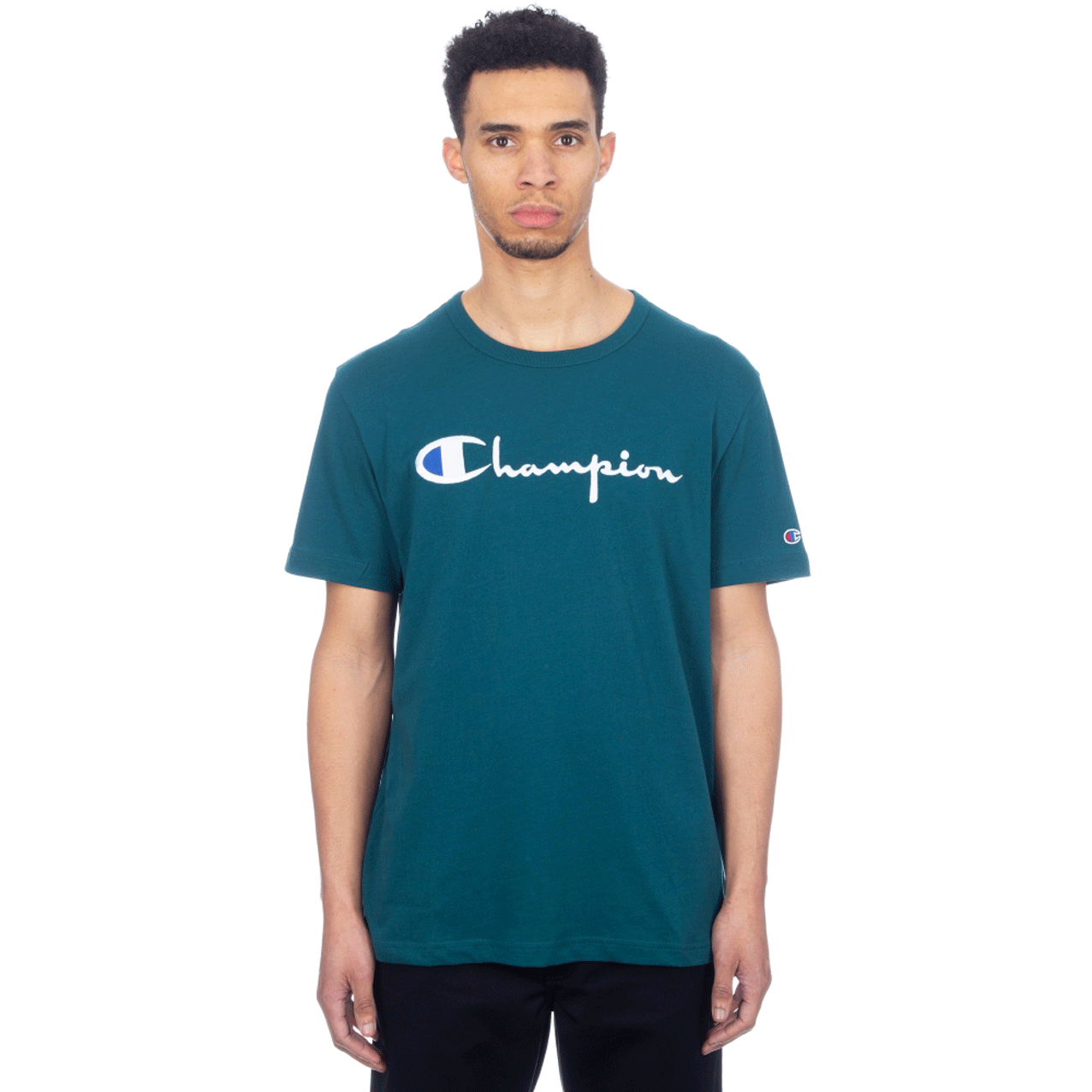 Champion  t-shirt  Europe crewneck small logo   210972-F19-GS549 freeshipping - Benson66