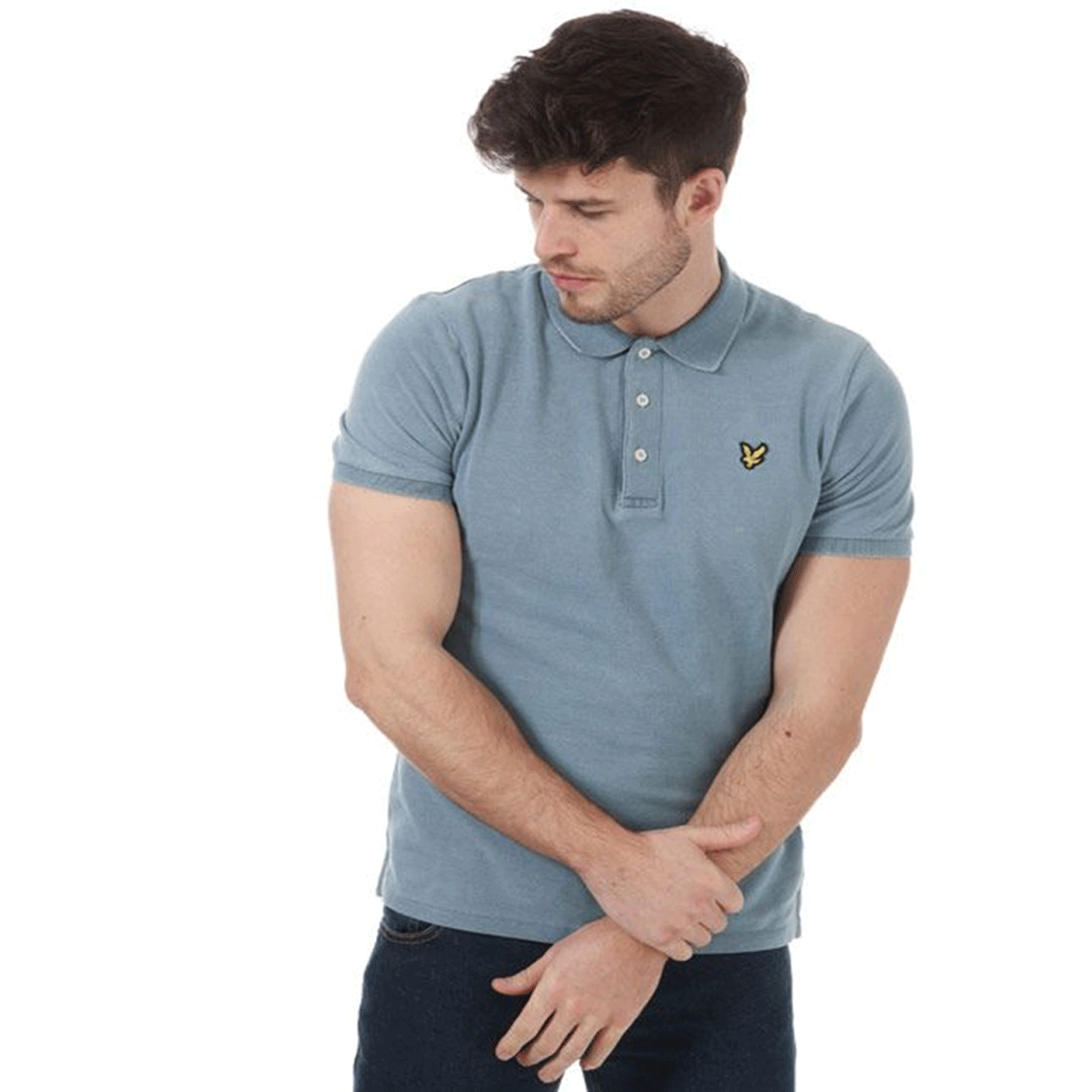 Lyle Scott POLO TOP LIGHT INDIGO SP1216V Z122 freeshipping