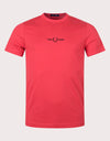 FRED PERRY EMBROIDERED TEE WASHED RED M4580-279