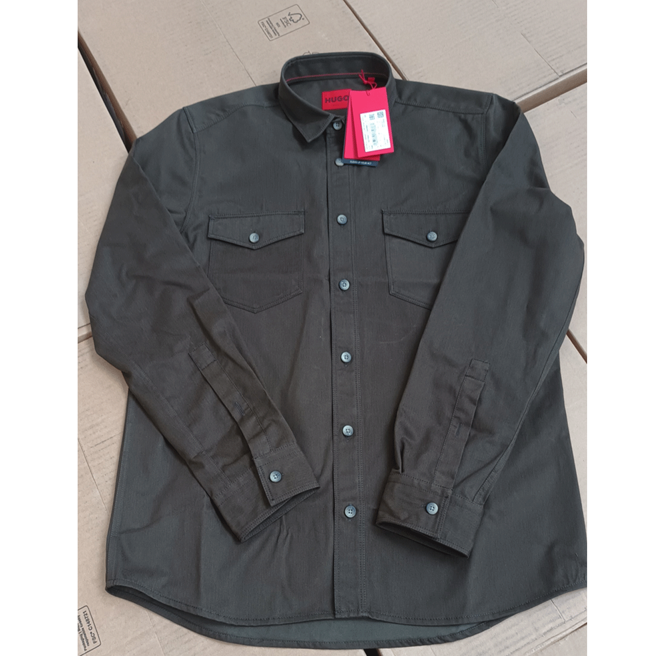 HUGO BOSS  EPAZ OVERSIZE SHIRT KHAKI 50478582-202