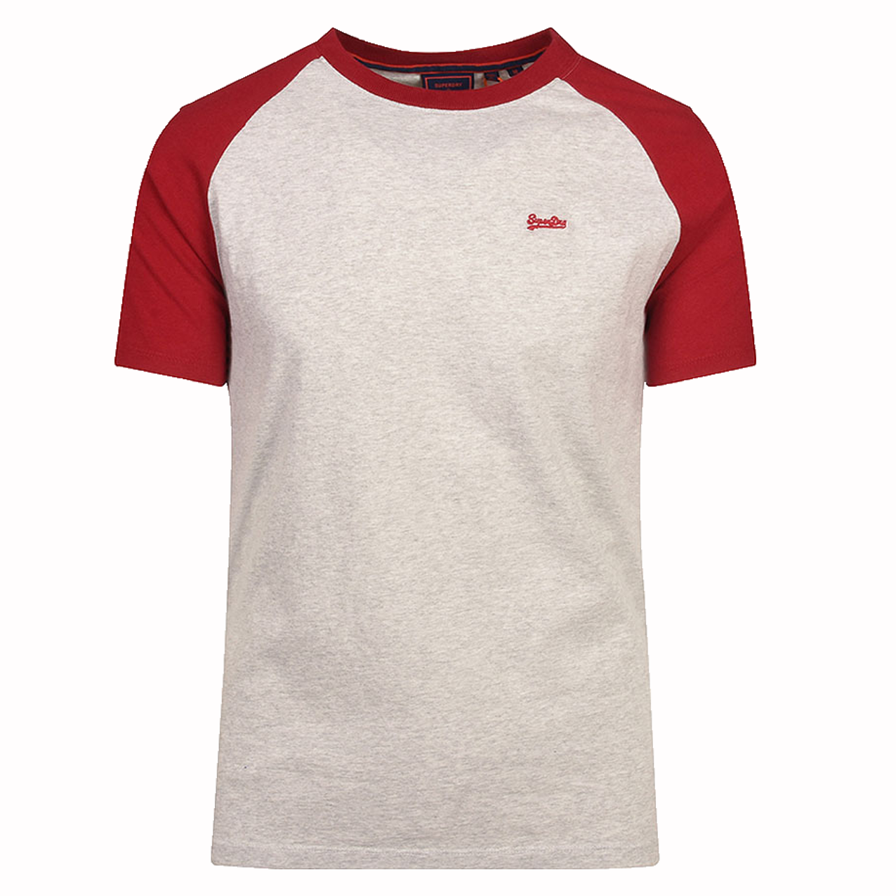 SUPERDRY VINTAGE BASEBALL TEE GREY/RED M1011296A-6ZS