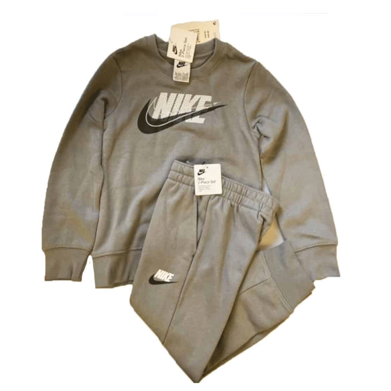 NIKE KIDS CREW SUIT GREY/BLUE 86J415M19