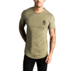 GYM KING Longline Fitted Tee Shirt GK Mens T-Shirt  - Benson66
