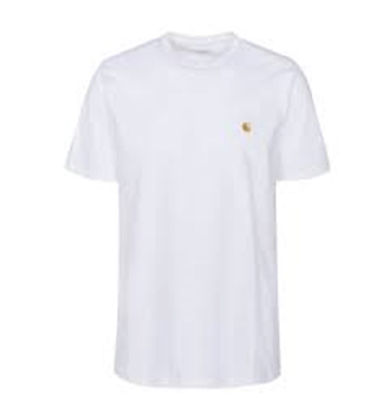 CARHARTT  CHASE TEE WHITE/GOLD I026391-0290